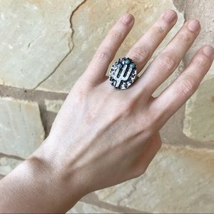 Jewelry - Silver Tone Statement Stretch Cactus Ring M Jewelry - Silver Tone Statement Stretch Cactus Ring M